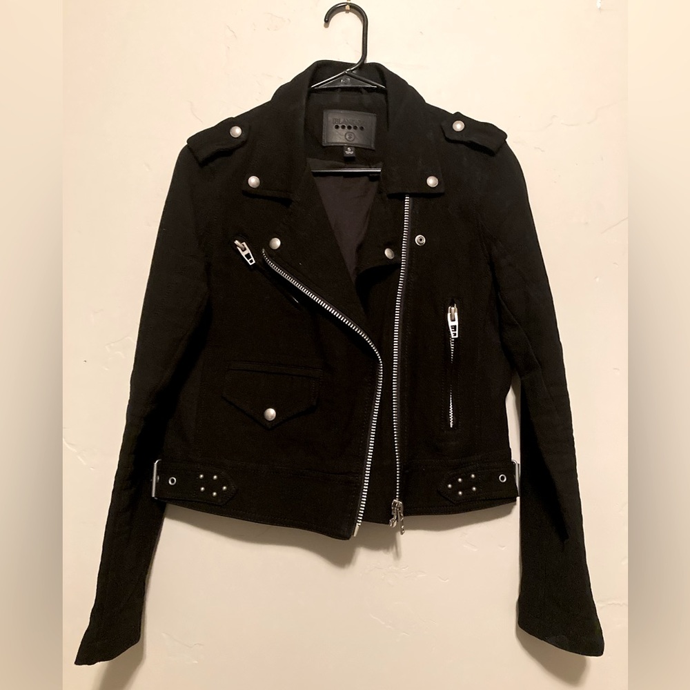 BLANK NYC Crepe Moto Jacket